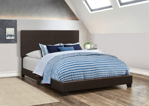Anita Upholstered Full Panel Bed BrownBrown