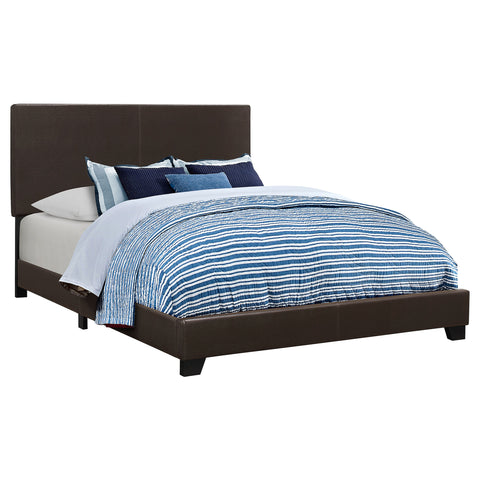 Anita Upholstered Full Panel Bed BrownBrown