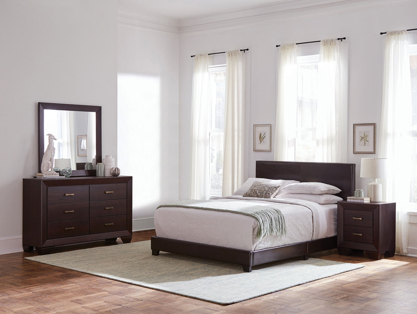 anita 4-piece queen bedroom set dark cocoadark cocoa
