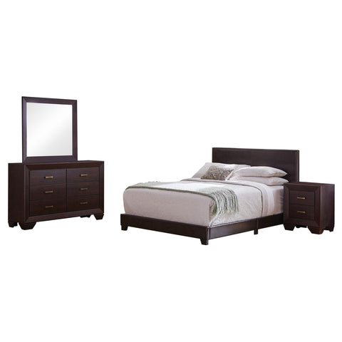 Anita 4-piece Queen Bedroom Set Dark CocoaDark Cocoa