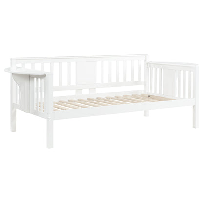 Avenue Wood Twin Daybed with Drop-down Tables White