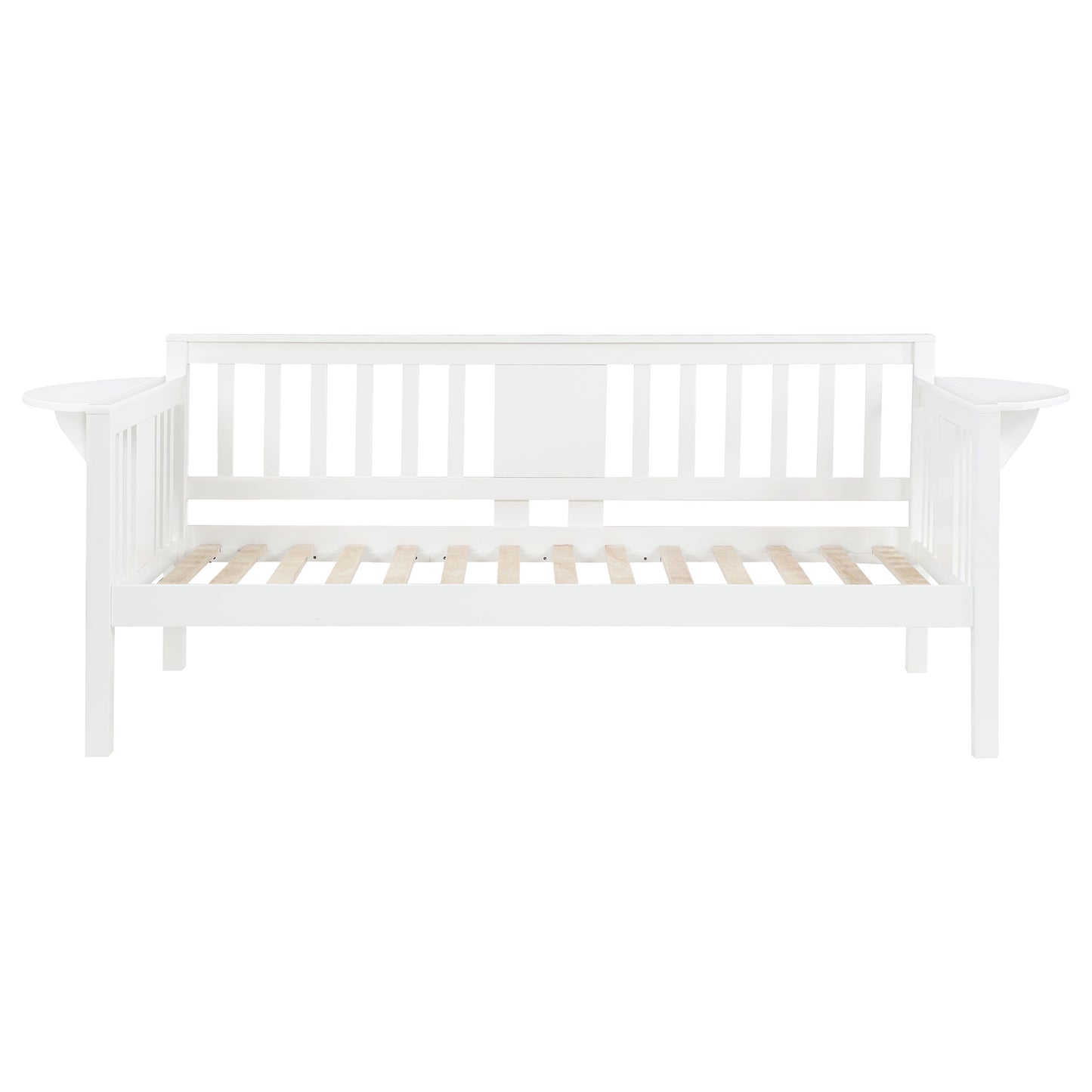 avenue wood twin daybed with drop-down tables white