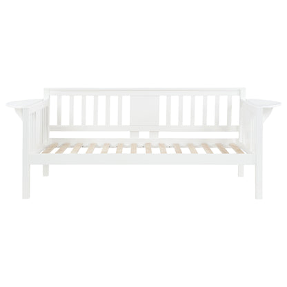 Avenue Wood Twin Daybed with Drop-down Tables White