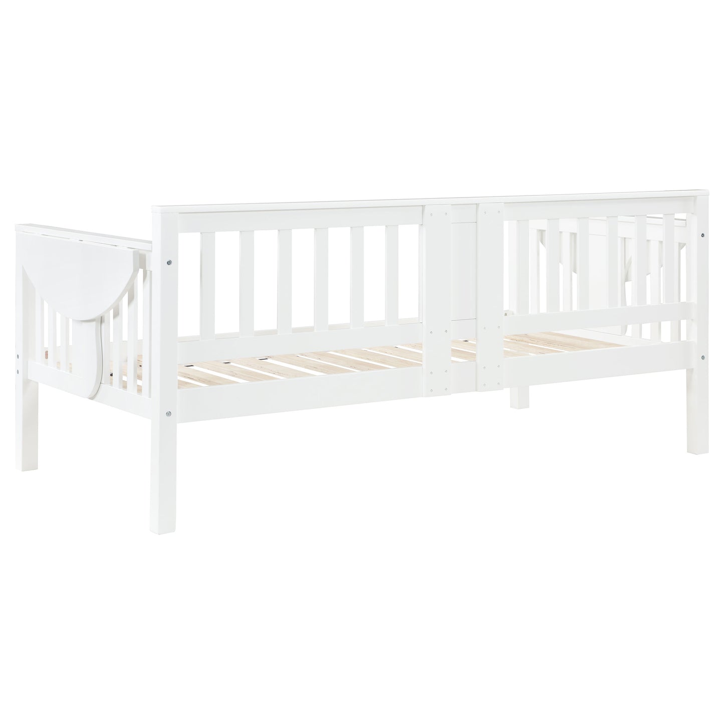 avenue wood twin daybed with drop-down tables white