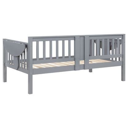 Avenue Wood Twin Daybed with Drop-down Tables Grey