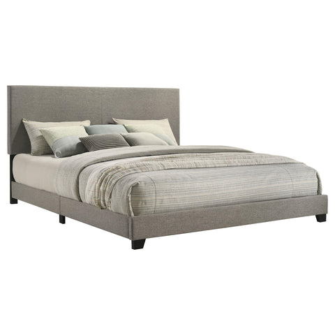 Frisco Fabric Upholstered Eastern King Panel Bed Taupe