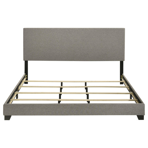 Frisco Fabric Upholstered Eastern King Panel Bed Taupe