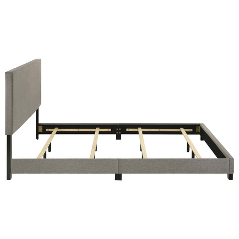 Frisco Fabric Upholstered Eastern King Panel Bed Taupe
