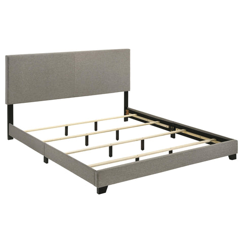 Frisco Fabric Upholstered California King Panel Bed Taupe