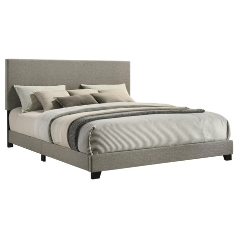 Frisco Fabric Upholstered California King Panel Bed Taupe