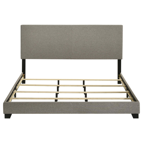 Frisco Fabric Upholstered California King Panel Bed Taupe