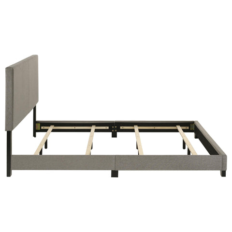 Frisco Fabric Upholstered California King Panel Bed Taupe