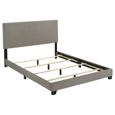 Frisco Fabric Upholstered Queen Panel Bed Taupe