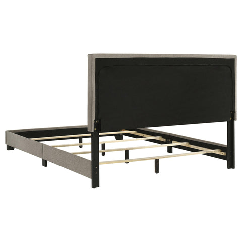 Frisco Fabric Upholstered Queen Panel Bed Taupe