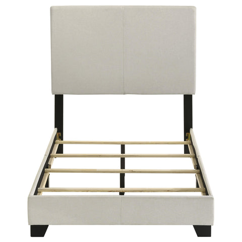 Frisco Fabric Upholstered Twin Panel Bed Cream