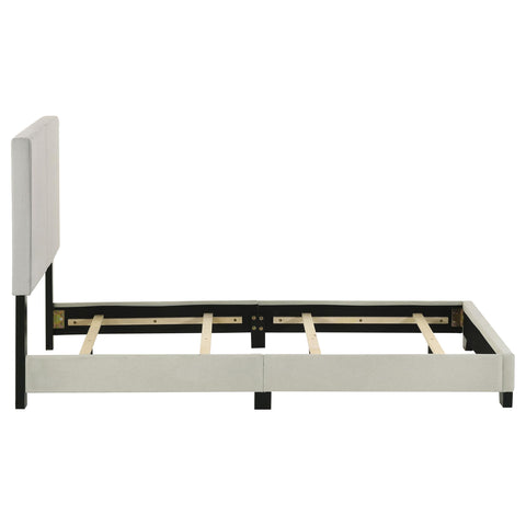 Frisco Fabric Upholstered Twin Panel Bed Cream