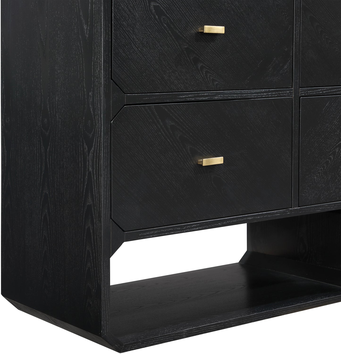 colosseum black ash veneer chest