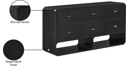 Colosseum Black Ash Veneer Dresser