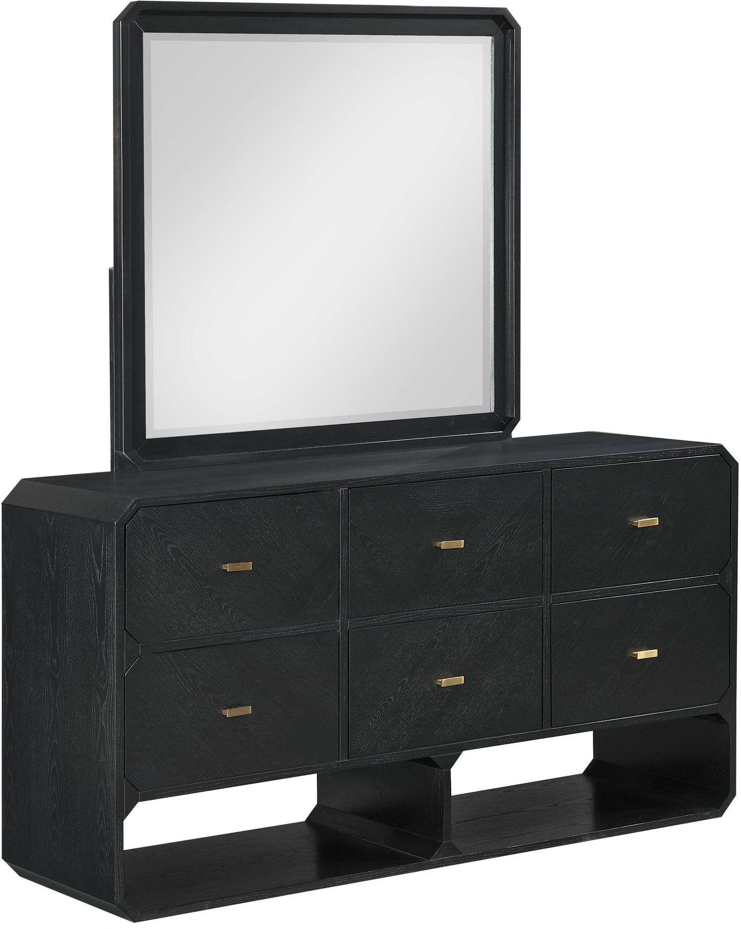 colosseum black ash veneer dresser