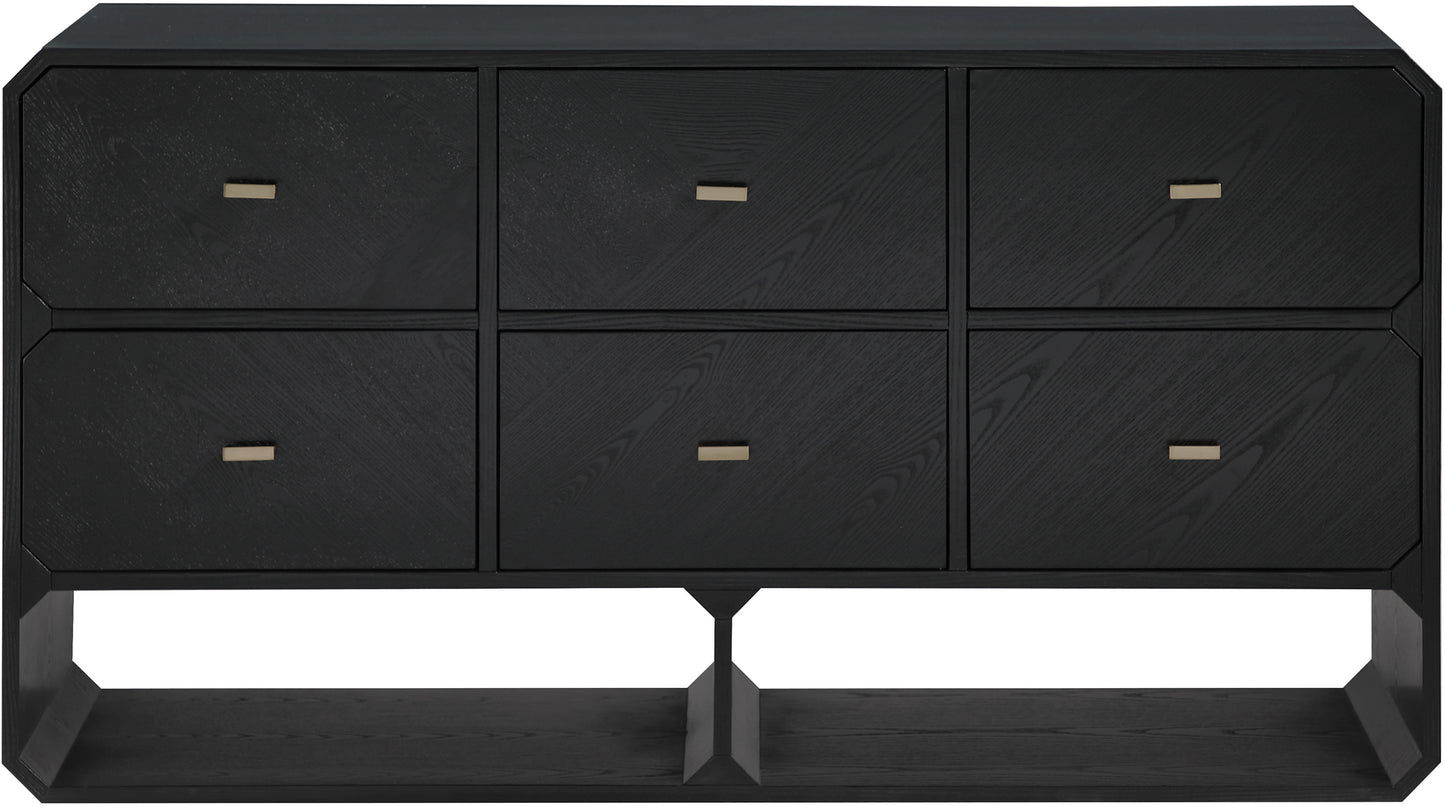 colosseum black ash veneer dresser