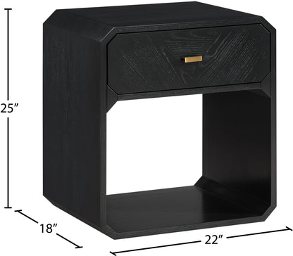 Colosseum Black Ash Veneer Night stand