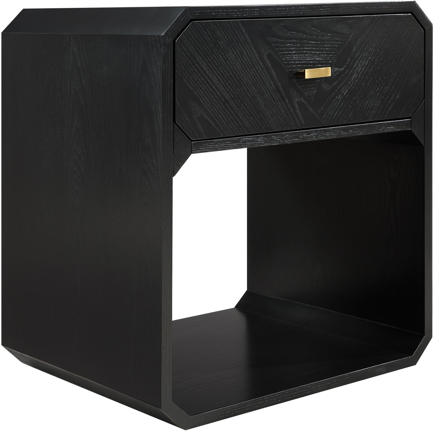 colosseum black ash veneer night stand