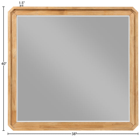 Emory 38" Natural Ash Veneer Frame Mirror, 1 Piece