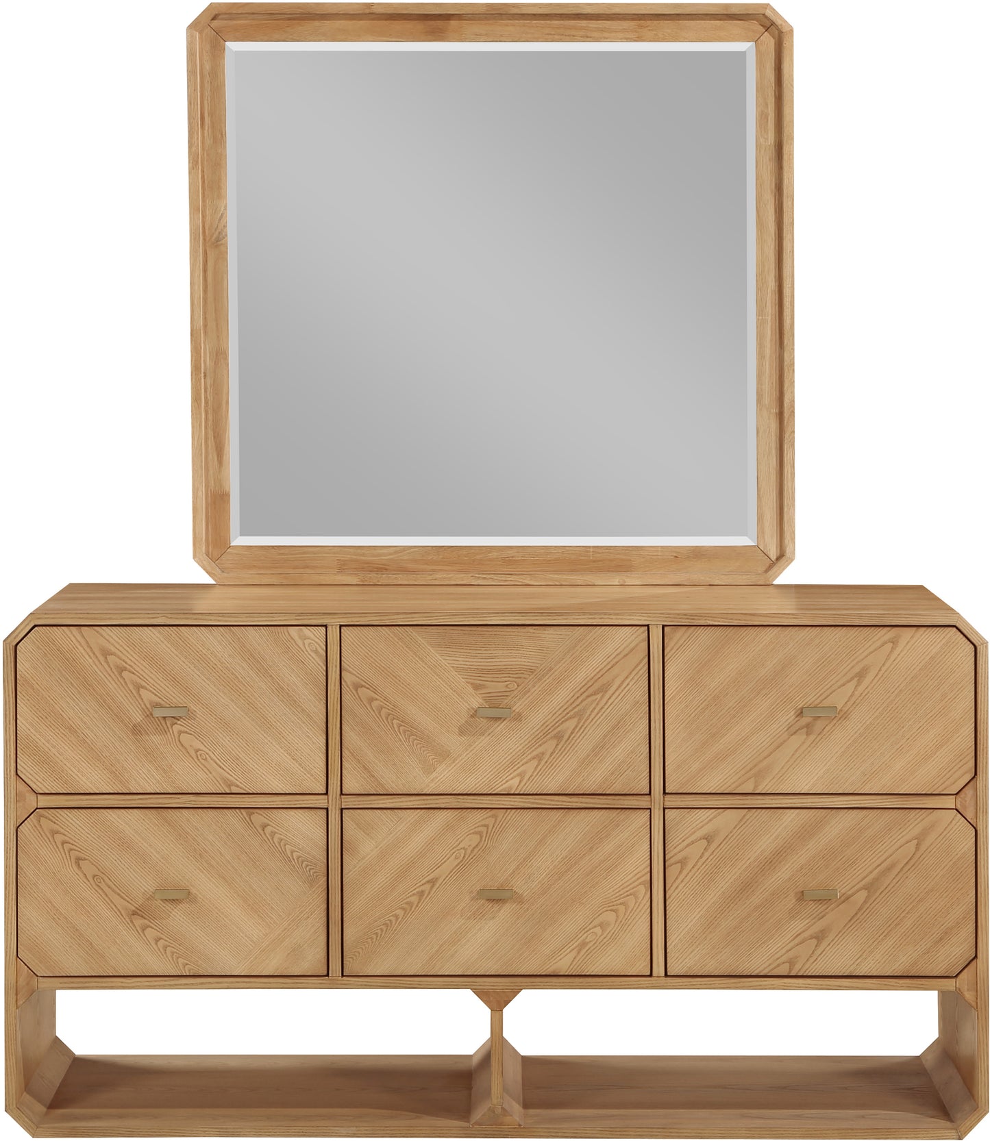 colosseum natural rubberwood mirror