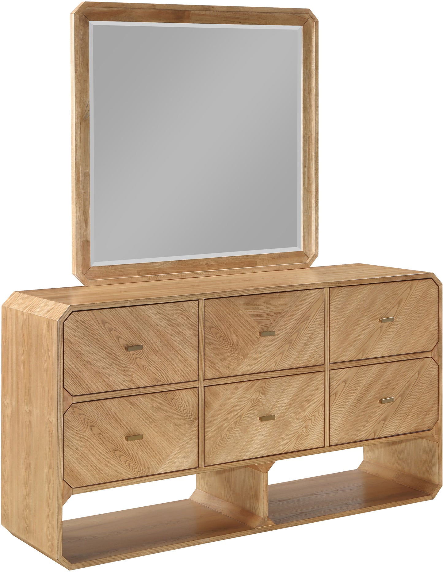 colosseum natural rubberwood mirror