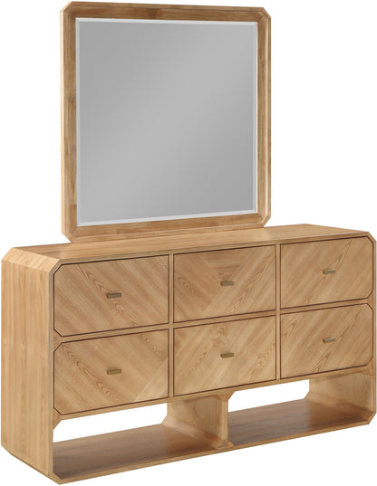 Colosseum Natural Rubberwood Mirror