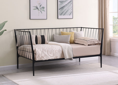Wanda Metal Twin Daybed Bed Frame Matte Black
