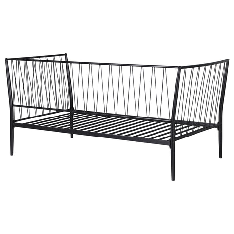 Wanda Metal Twin Daybed Bed Frame Matte Black