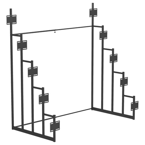 Barraza 5-tier Headboard Display Rack BlackSandy Black