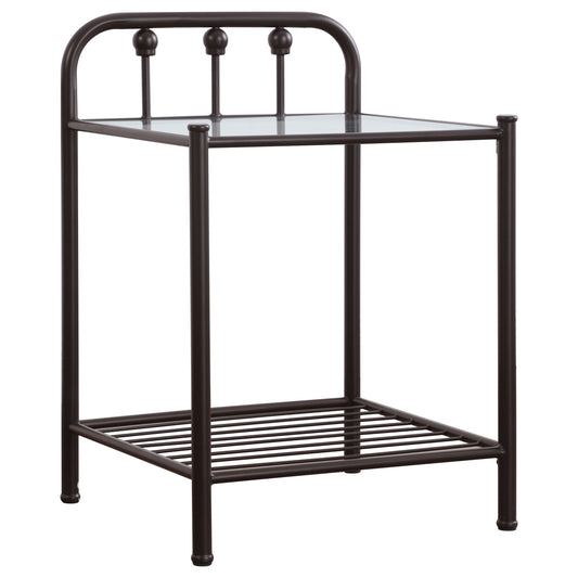 Maylin Metal 1-shelf Nightstand Dark Bronze