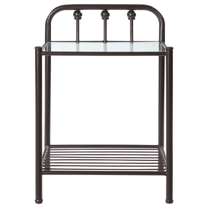 Maylin Metal 1-shelf Nightstand Dark Bronze