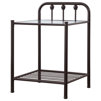 Maylin Metal 1-shelf Nightstand Dark Bronze