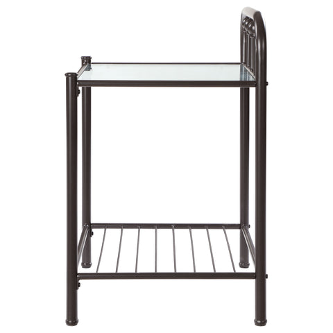 Maylin Metal 1-shelf Nightstand Dark Bronze