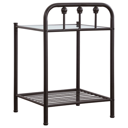 Maylin Metal 1-shelf Nightstand Dark Bronze
