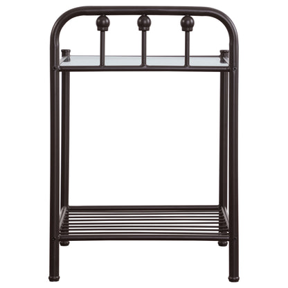 Maylin Metal 1-shelf Nightstand Dark Bronze