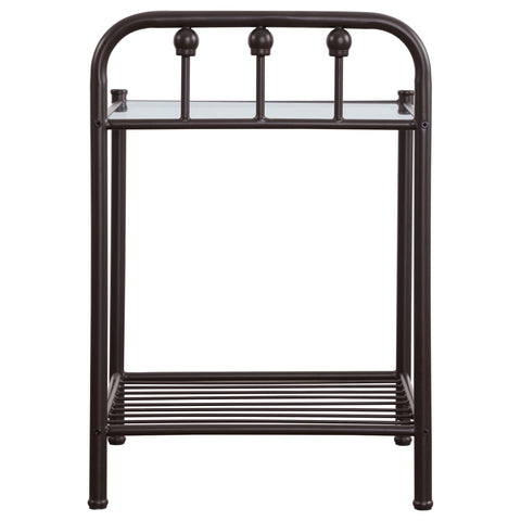 Maylin Metal 1-shelf Nightstand Dark Bronze