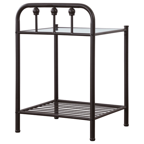 Maylin Metal 1-shelf Nightstand Dark Bronze