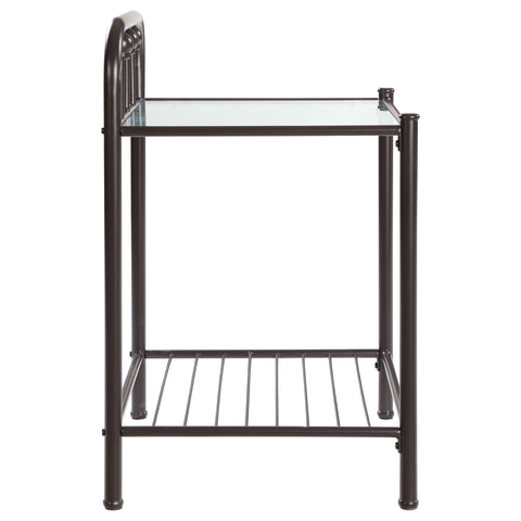 Maylin Metal 1-shelf Nightstand Dark Bronze