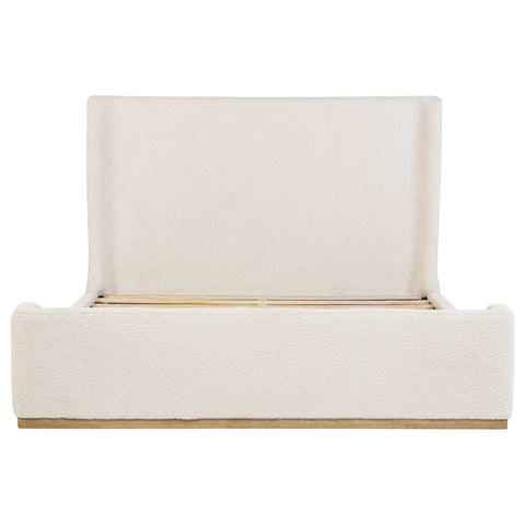 Garner Upholstered Eastern King Sleigh Bed CreamCream