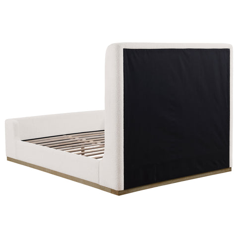 Garner Upholstered Queen Sleigh Bed CreamCream