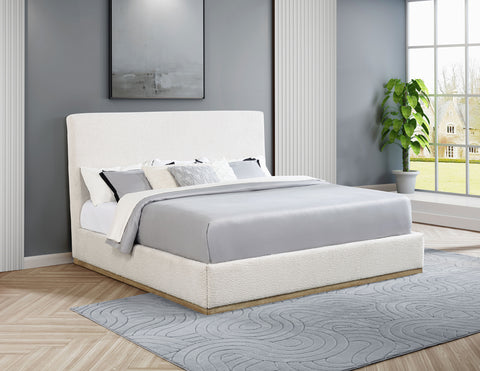 Montgomery Upholstered EASTERN KING Panel Bed CreamCream