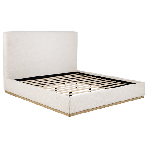 Montgomery Upholstered EASTERN KING Panel Bed CreamCream