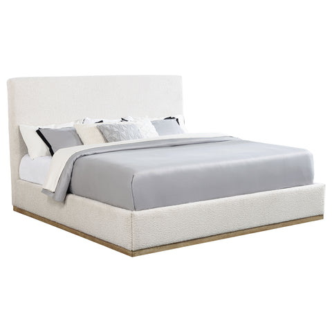 Montgomery Upholstered EASTERN KING Panel Bed CreamCream
