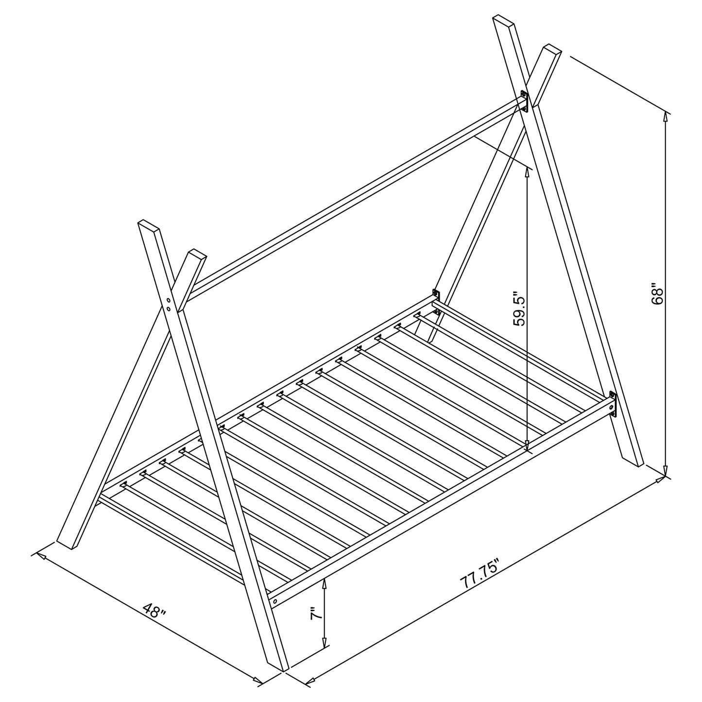 twin tent bed