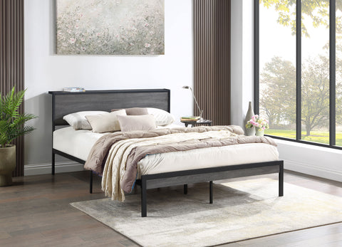 Montara Metal Full Panel Bed GreyGrey