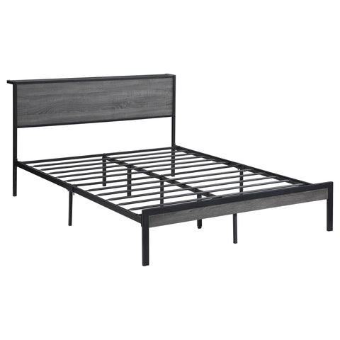 Montara Metal Queen Panel Bed GreyGrey
